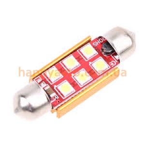 Festoon Bulb  6LED 3030SMD 1W canbus 31-39мм (C5W)